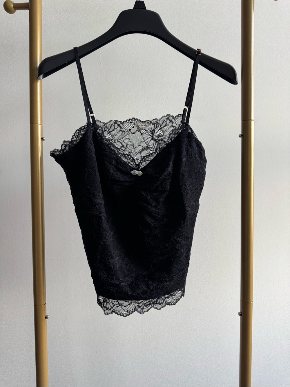 Black Lace Camisole Tank Top